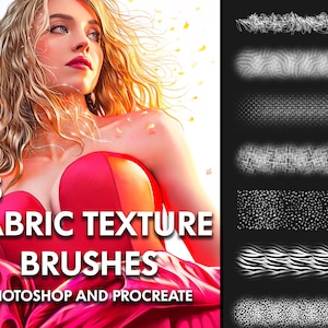 Procreate and Photoshop fabric texture brushes. Textile brushes set. Procreate and Photoshop Clothes Brushes