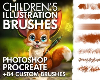 Children's Illustration Brushes for Photoshop and Procreate
