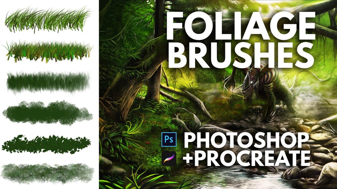 Foliage Brushes for Photoshop and Procreate - Etsy