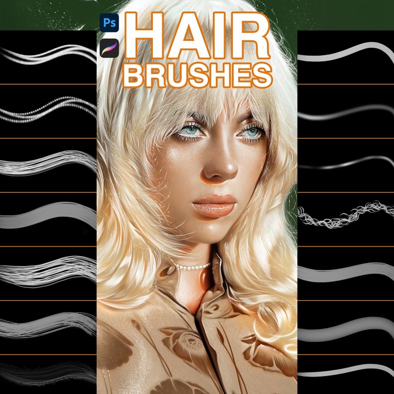 Hair Brushes for and Procreate Etsy