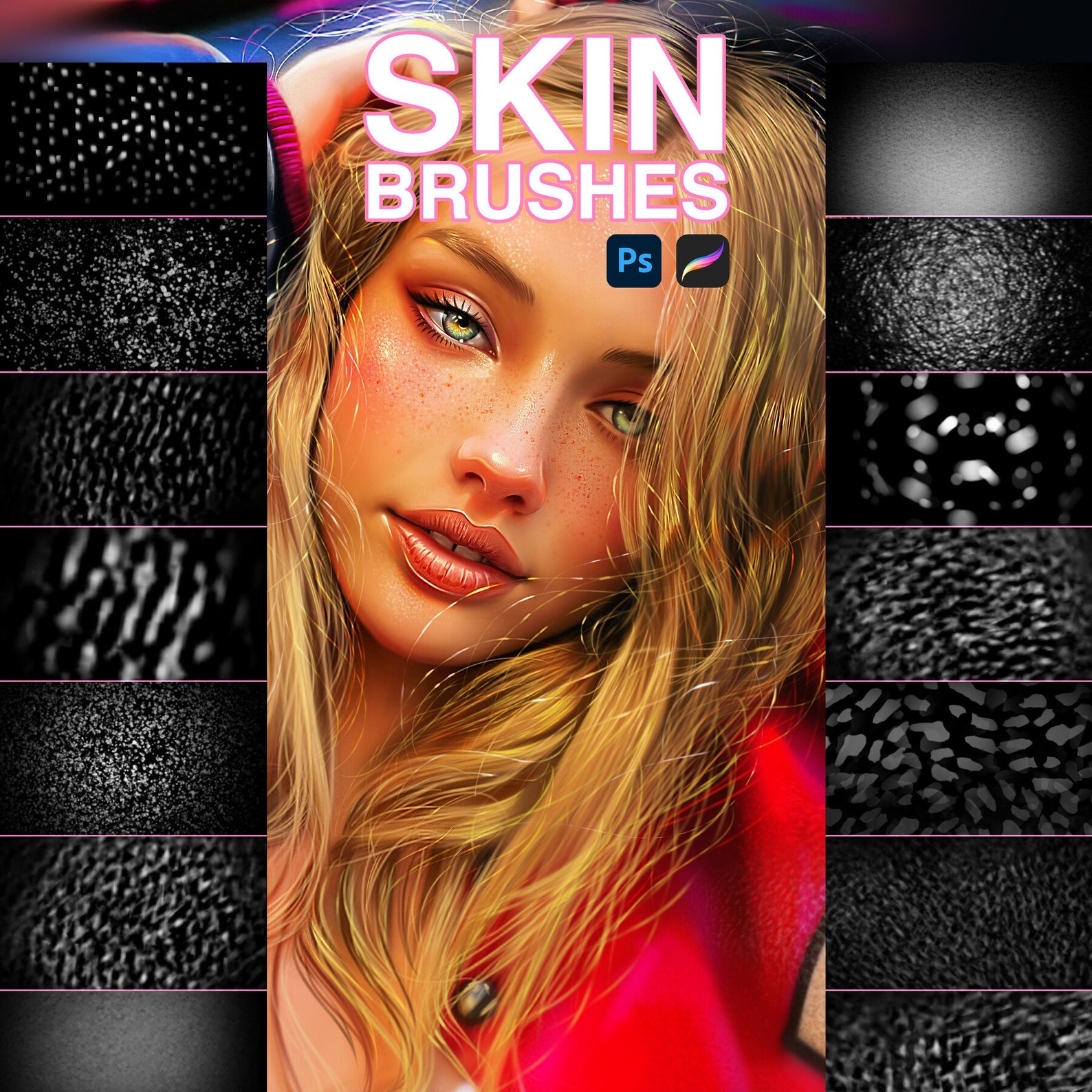 Portrait Brushes for Photoshop and Procreate, Portrait Brush Bundle - Etsy
