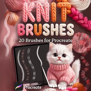 Procreate Knit, Stitch & Embroidery Brushes: Create Digital Textile Art