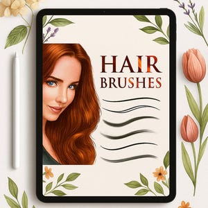 Hair Brushes for Photoshop and Procreate