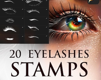 Procreate Eyelashes brushes stamps, Digital Procreate brush, ipad brushes