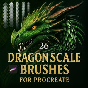 Dragon Scale Brushes for Photoshop and Procreate