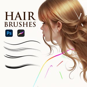 Hair Brushes for Photoshop and Procreate
