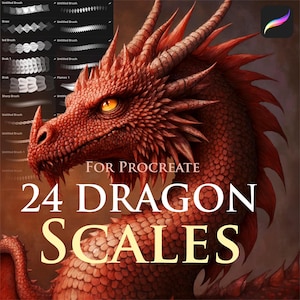 Dragon Scale Brushes for Procreate. Dragon Scale Stamps. Dragon Scale. Dragon Scales Procreate