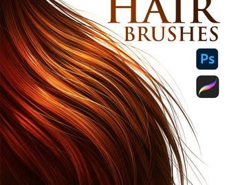 Hair Brushes for Photoshop and Procreate
