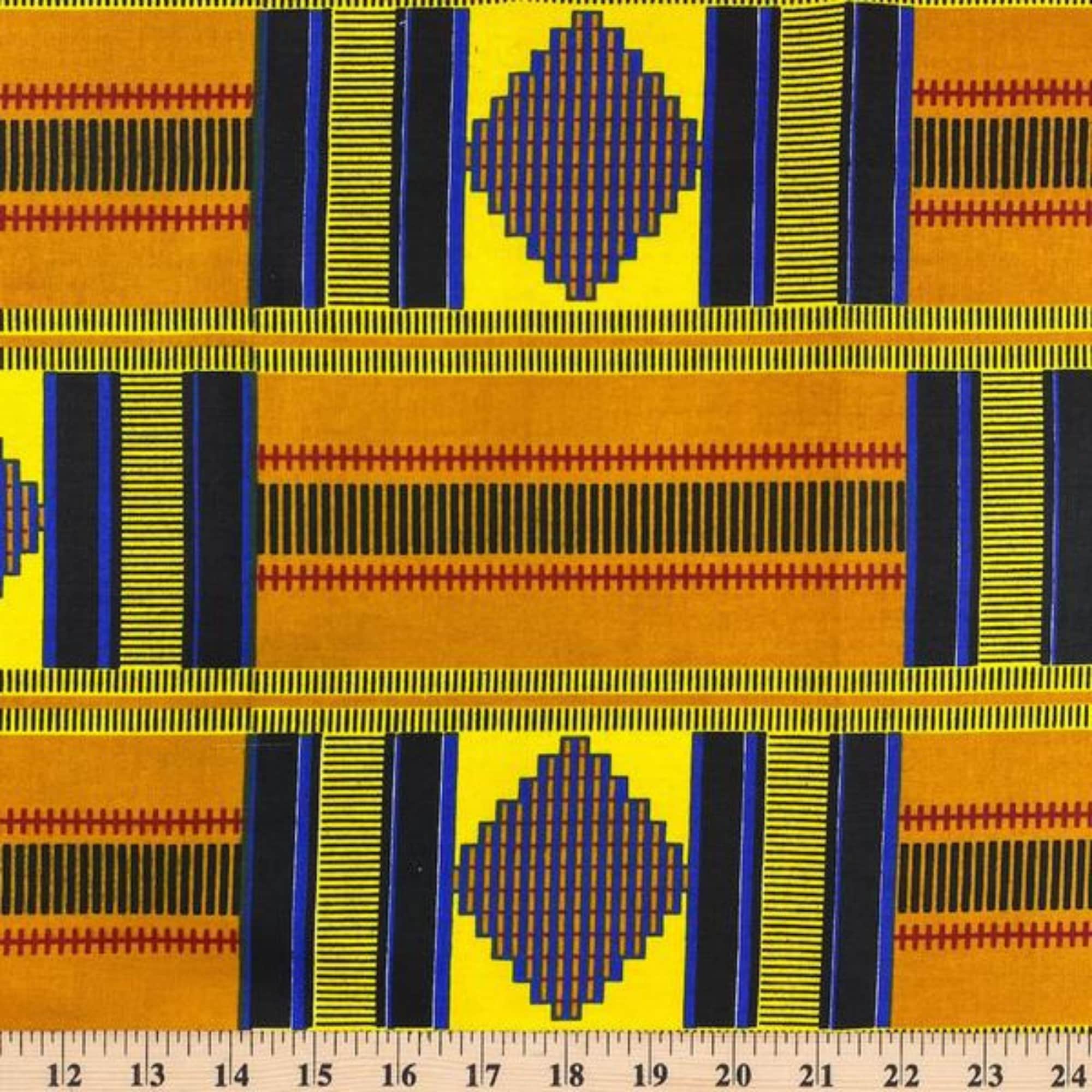 Kente African Print 1 / Quilt Fabric by the Yard / 100 Cotton Etsy