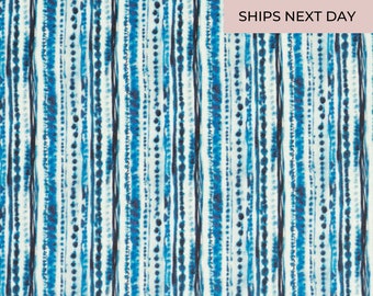 Blue Stripes Singer Cotton Fabric / 100% Cotton / Modern Stripe Fabric / Blue Stripes / Singer Fabric