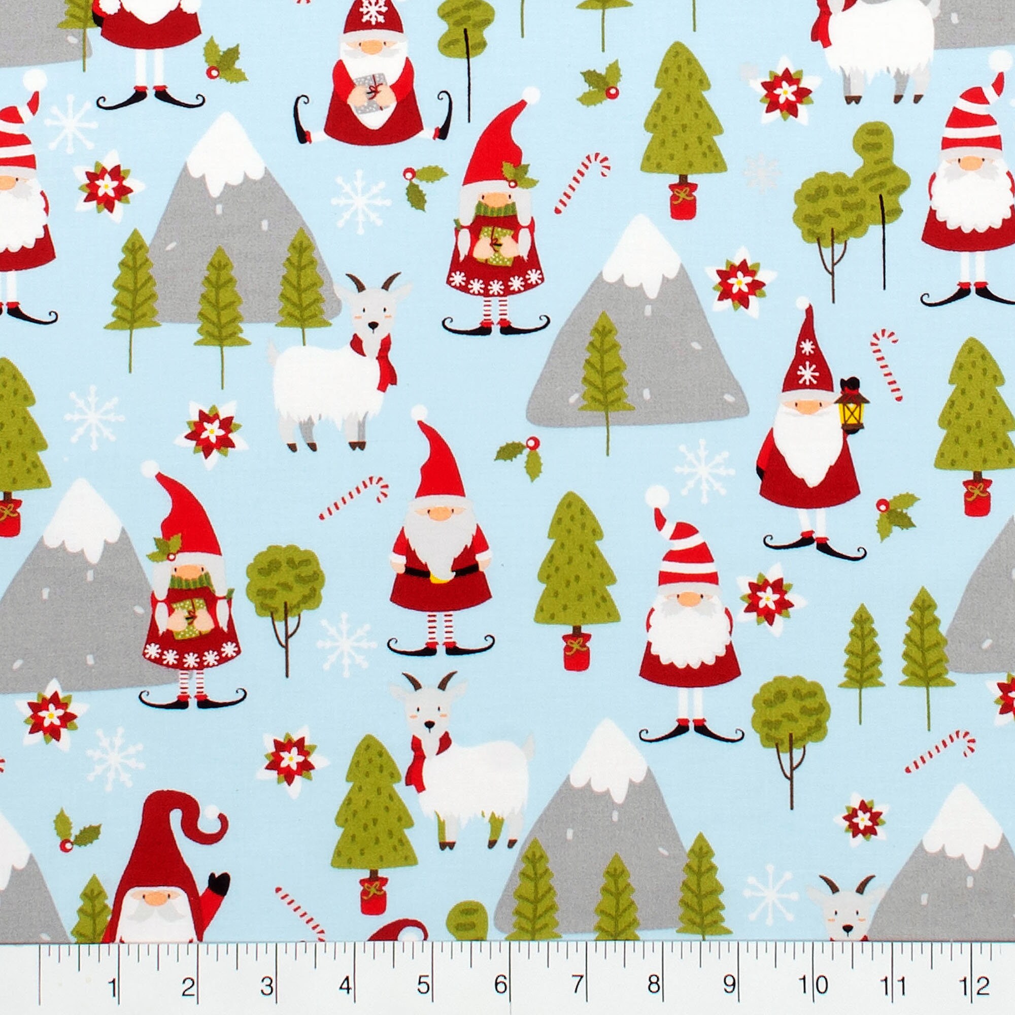 Christmas Gnomes Fat Quarter Fabric Bundle / 5 Pieces / Etsy