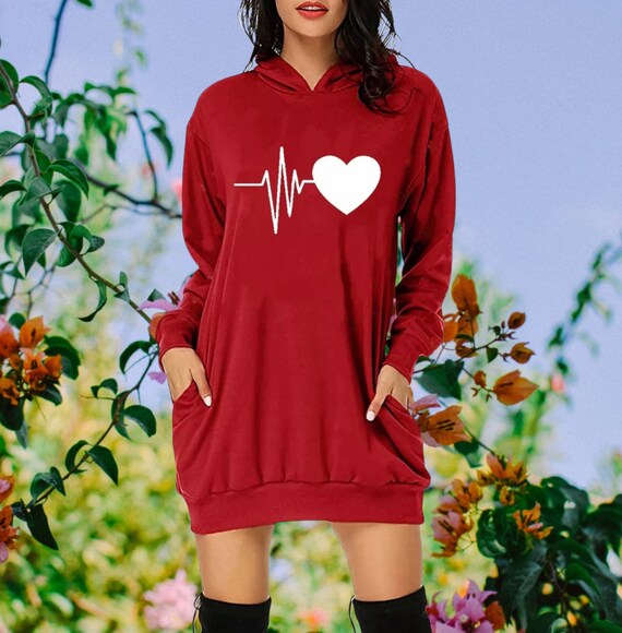 Hoodie Dress for Women Long Sleeve 