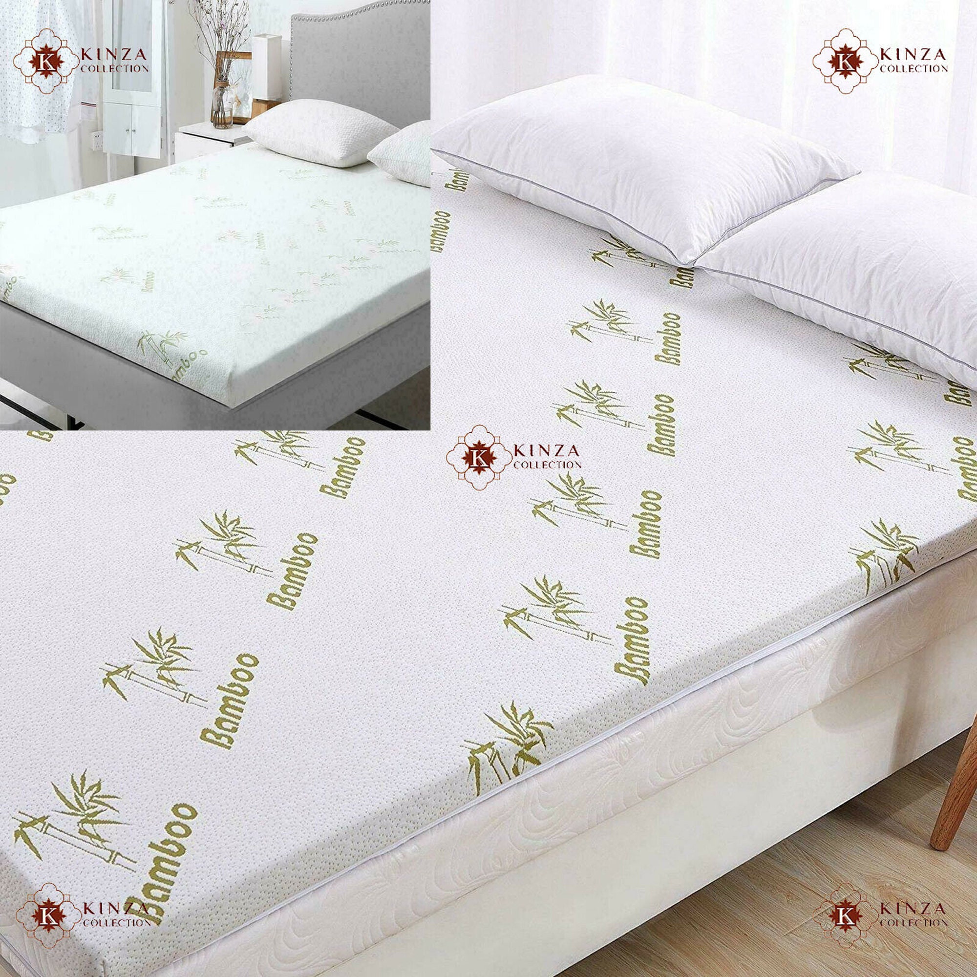 Super King Bamboo 1 Inch Memory Foam Mattress Luxury Topper Etsy