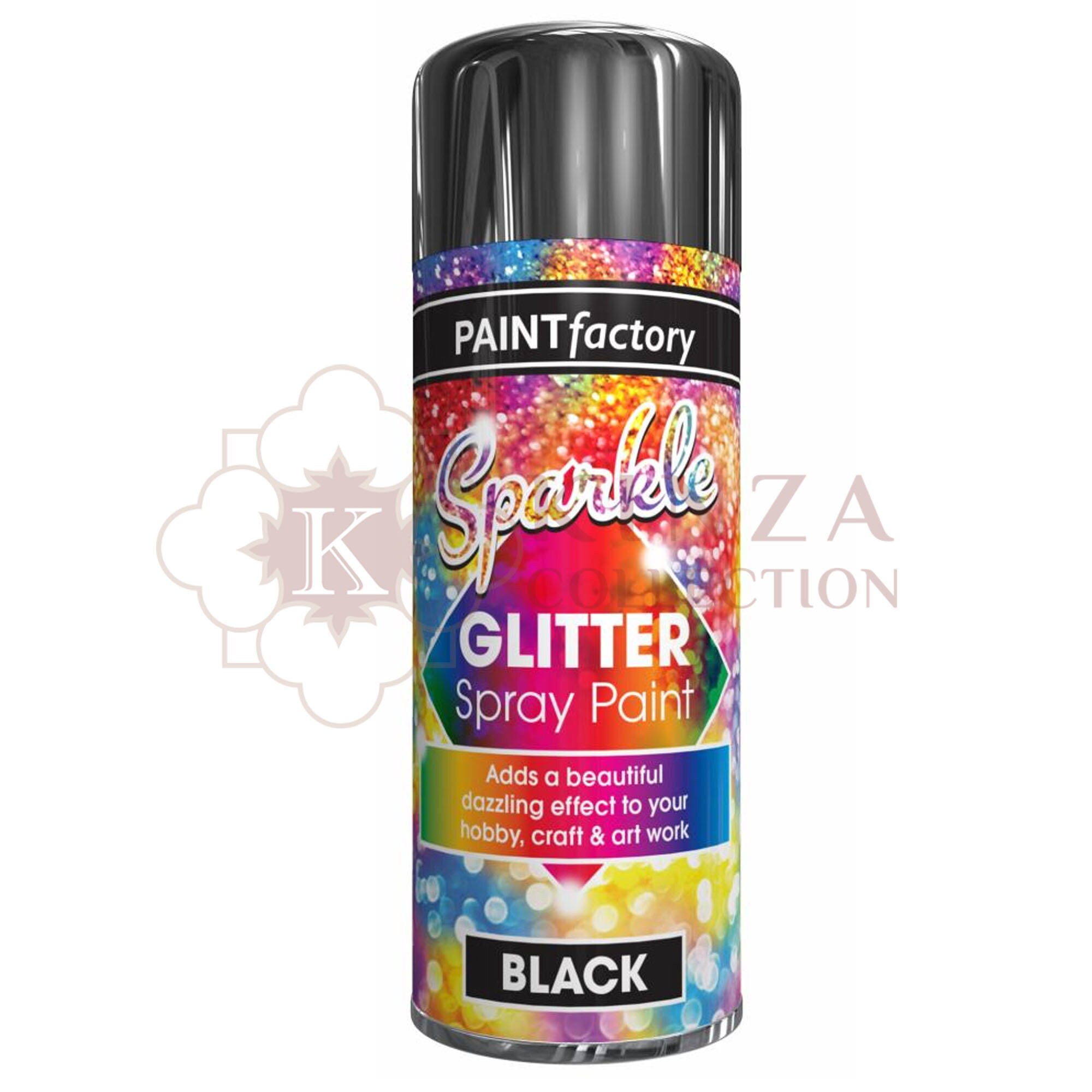 200ml Sparkling Glitter Black Spray Paint Hobby Decorative Etsy