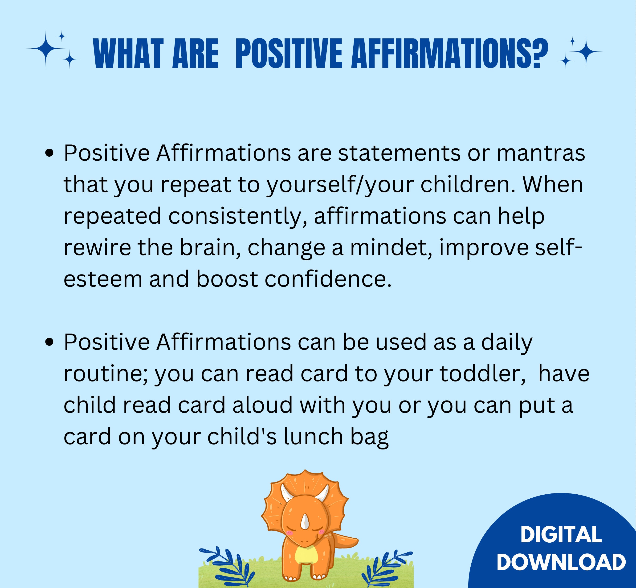 Dinosaur Affirmation Cards for Kids, Bilingual Affirmation Cards ...
