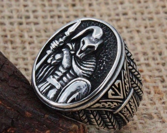 Spartan Warrior Silver Ring, Solid 925 Sterling Silver Ring, Leonidas Ring, 300 Spartan Ring, Statement Ring For Men