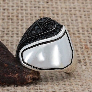 Modern Design Black Micro Zircons Solid 925 Sterling Silver Men&#39;s Ring Handmade Jewelry Gift For Him About Men Gift Ideas Free Shipping