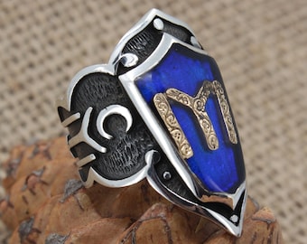 Buy IYI Kayi Tribe, Thumb Ring, Solid 925 Sterling Silver Men's