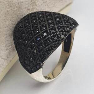 Plain Black Micro Zircons Solid 925 Sterling Silver Men&#39;s Ring Handmade Jewelry Gift For Him About Men Gift Ideas Free Shipping
