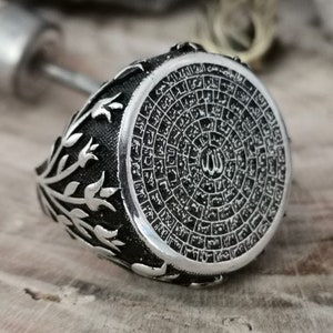 Al Asma Ul Husna 99 Namen allah solid 925 Sterling Silber Herren Ring islamische Kalligraphie Kunst authentische Ring islamische Geschenk für Männer