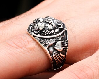 Anello da uomo in argento sterling 925 carati gioielli turchi