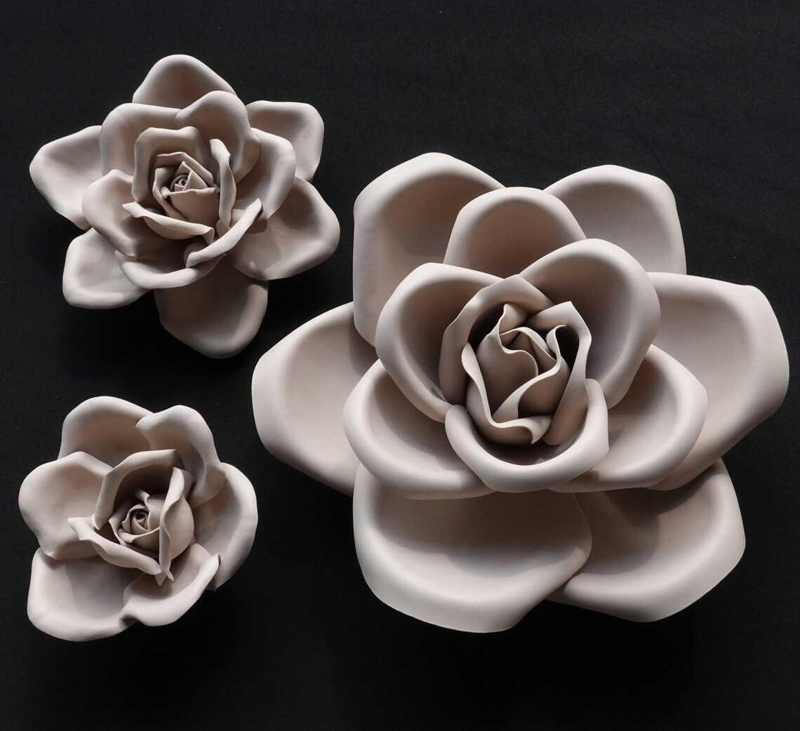 PASTEL BROWN ROSE Wandblume Hintergrund für Kindergarten ...