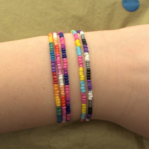 Pride Beaded Bracelets | Gay Lesbian Bisexual Pansexual Transgender Asexual Aromantic  Non Binary