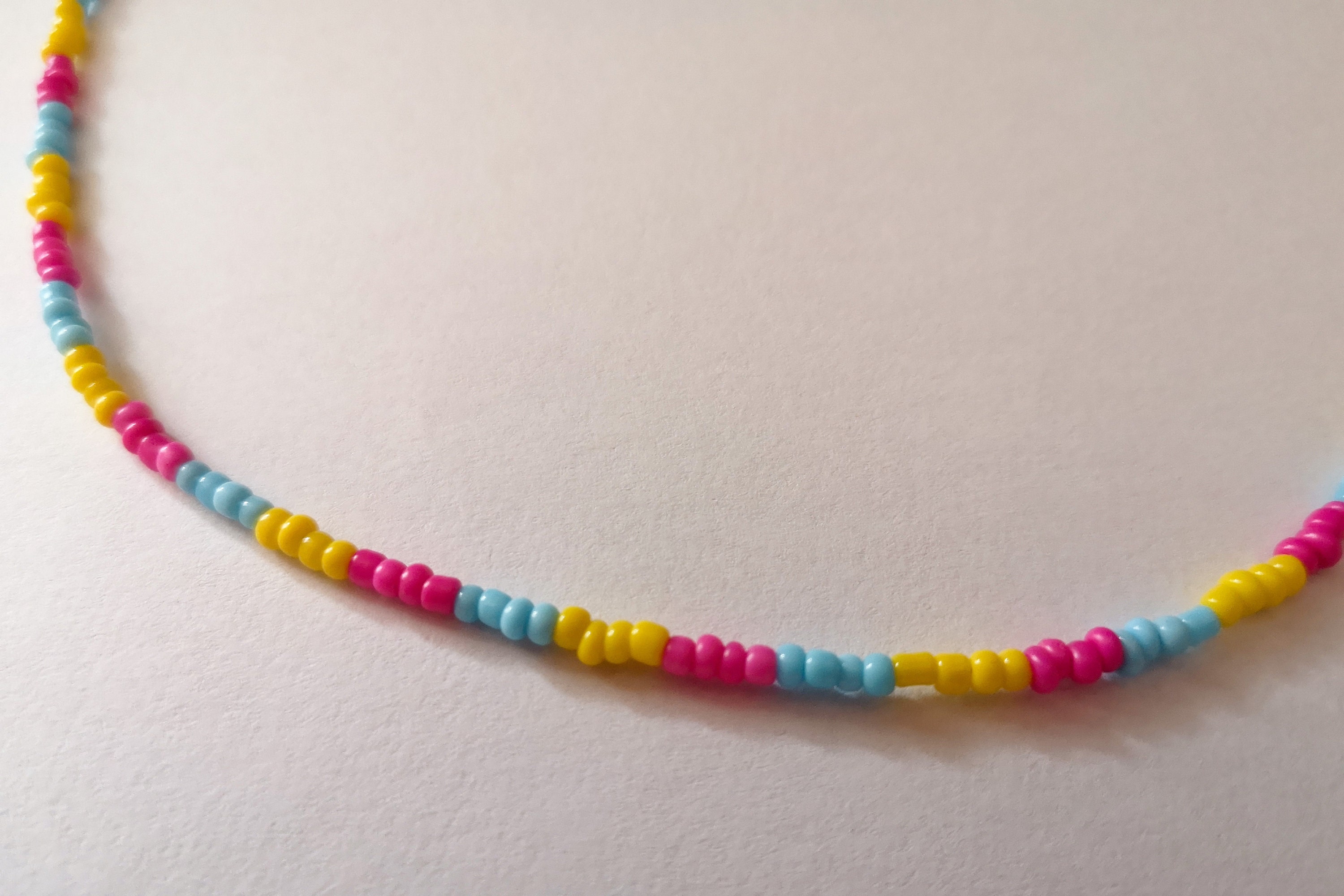 Pan Pride Beaded Necklace | Pansexual Pride Pan Jewelry Pan Necklace Pan Merch Pan Gifts