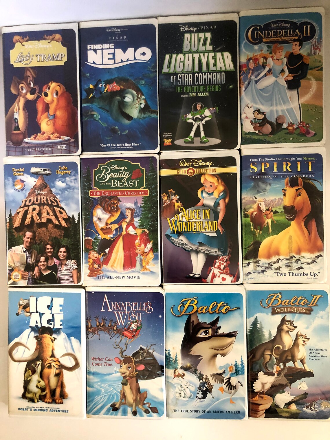 Disney VHS Tapes Vintage Black Diamond Releases Gold Collection Masterpiece Clamshell Case