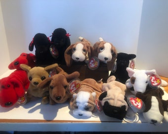 Butch 8in Retired 1999 Ty Beanie Babie Brown Spotted Puppy Dog 3 up 4227 for sale online 
