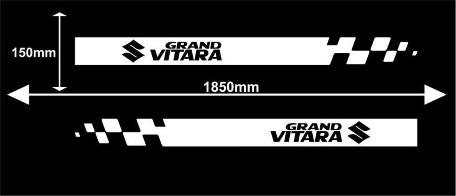 SUZUKI GRAND VITARA 2pcs stripes vinyl decals stickers logo Etsy