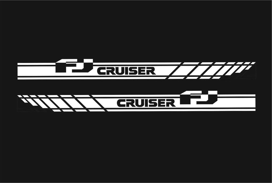 TOYOTA FJ CRUISER 2pcs stripes vinyl decals stickers logo Etsy