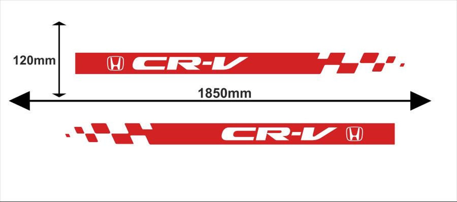 HONDA CRV 2pcs stripes vinyl decals stickers logo high Etsy