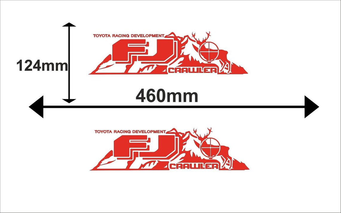 TOYOTA FJ CRUISER 2pcs vinyl decals stickers logo high Etsy