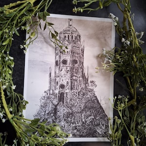 Dark Souls 3: Mausoleum Lookout / Stampa A4 Carta a grana media 220 g/m2 100 libbre (fan art)
