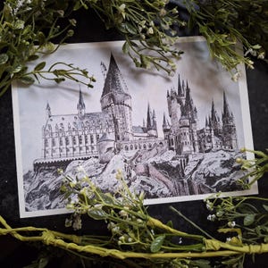 Harry Potter: Scuola di Magia e Stregoneria di Hogwarts / Stampa a colori A4 Carta a grana media 220 g/m2 100 libbre (fan art)