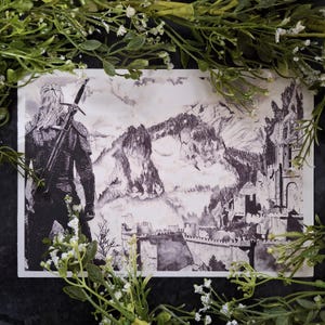 The Witcher: La valle di Kaer Mohen / Stampa A4 Carta a grana media 220 g/m2 100 libbre (fan art)