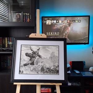 Sekiro Shadows Die Twice: Ashina / A3 Original Tusche & Bleistift-Zeichnung (Fan Art)