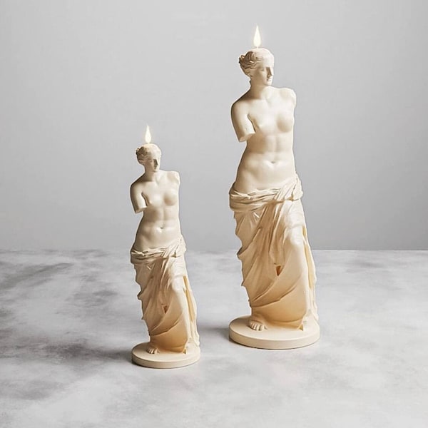 21cm 8,2 "Venus 3D Kerzenform GRÖSSTE auf dem Markt, Venus de Milo Silikonform, Statue Kerzenform, Statue Gipsform