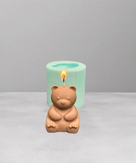 Small Size Geometric Bear Silicone Mold Aromatherapy Plaster Mould