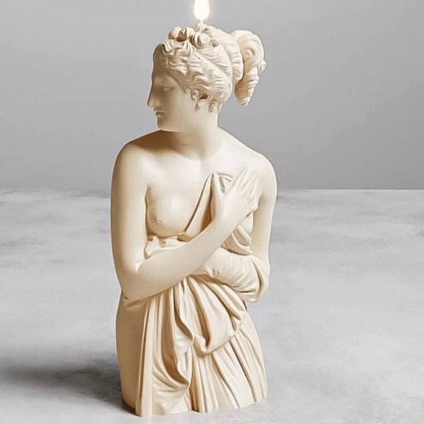 Venus Kerzenform 16 cm hoch, 3D antike Kerzenform, Venus Kerze, Venus de Milo Statue Kerzenform, Venus de Milo Silikonform