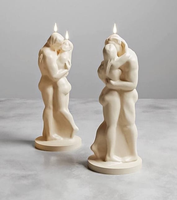 Unique 3D Mold for Resin Women Soy Wax Candles Silicone Couple