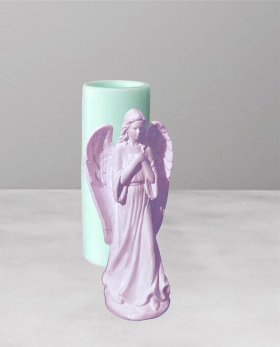 Stampi In Silicone Per Sapone A Forma Di Angelo - Viola, Per Candele E Dolci, FDA Approved - Foto 11