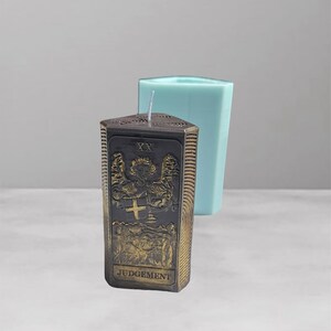 Oordeel tarot kaart siliconen mal Magische Taro kaarten siliconen mallen Hars mal Spirituele kaars schimmel Spirituele kaars schimmel Tarot hanger schimmel