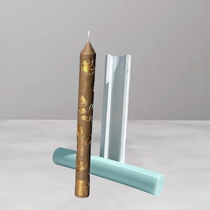 Herbst Taper Kerze Silikonform lange Kerze Silikonform Herbst handgemachte Silikonform Gips Mould Blätter Kürbis