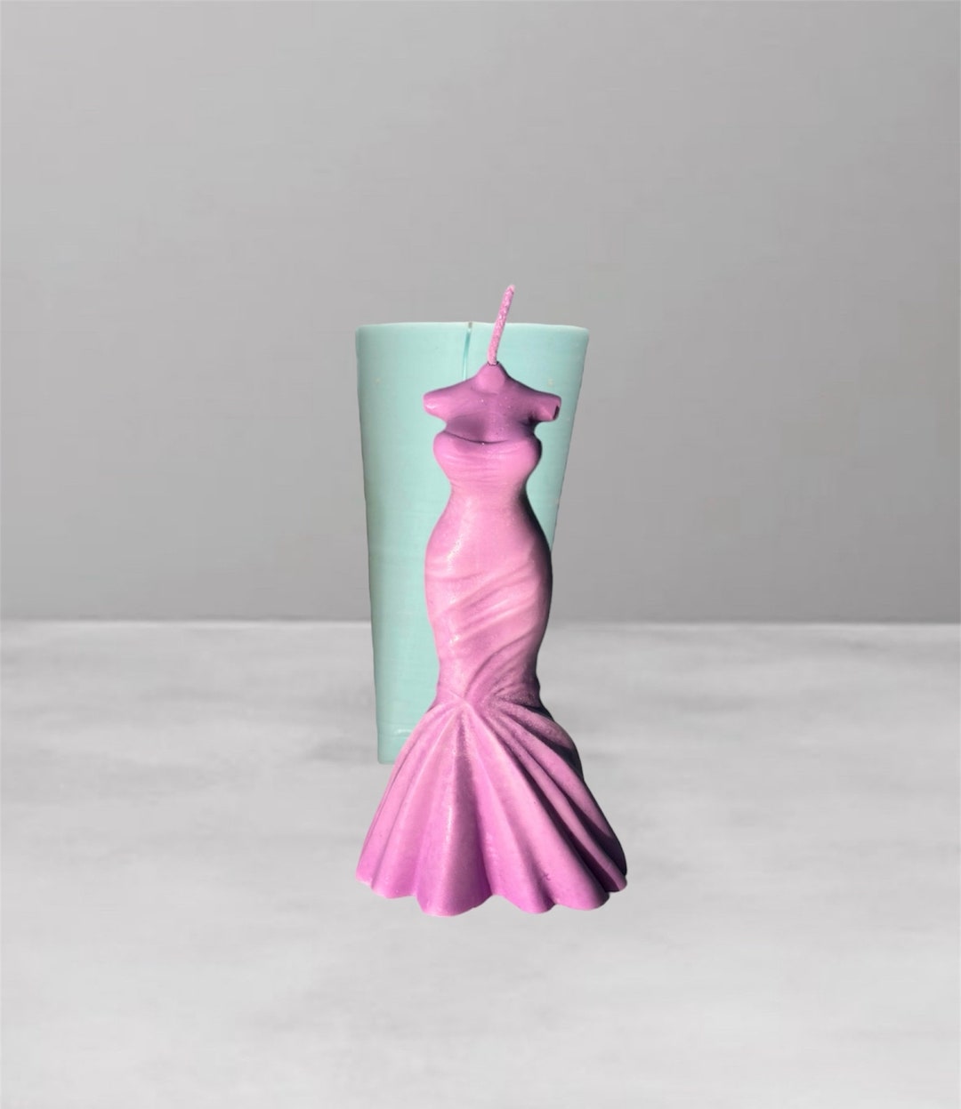 Silicone Candle Mold Woman in Dress Gown Candle Mold Aesthetic Ball