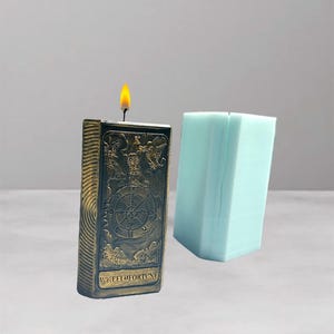 Wheel of Fortune silicone candle mold Handmade mold tarot card Celestial candle mold Wicca silicone mold Ritual candle mold Moon phases mold