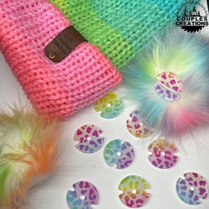 Pom Pom Button, Removeable Button for Hat Pom Poms 