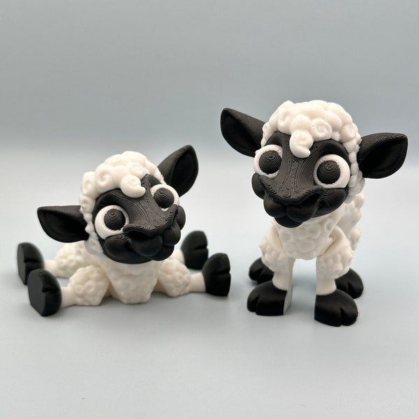 Sheep, 3D printed sheep, baby sheep, multicolored sheep