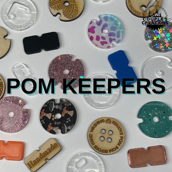 Pompom Helper, Pom Pom Holder/button, Laser Cut Acrylic, for Hats